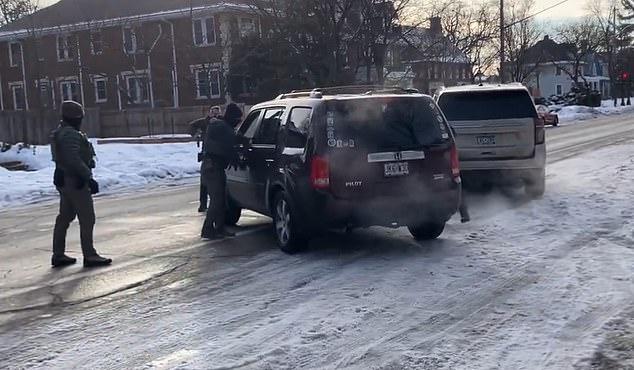 A squad of ICE agents hunting down illegal migrants. A mother who went to protest against them after dropping her young son at school. A pop-pop-pop of bullets - then blood in the snow... the ELEVEN SECONDS tearing Trump's America apart
