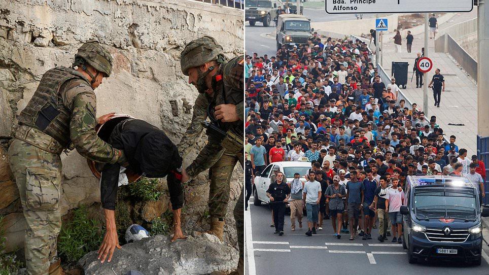 Spain hits out at 'selfish, polarising and unlawful' reaction of neighbours as EU descends into bitter infighting over 'invasion' of 60,000 Moroccans that has already cost 67 lives