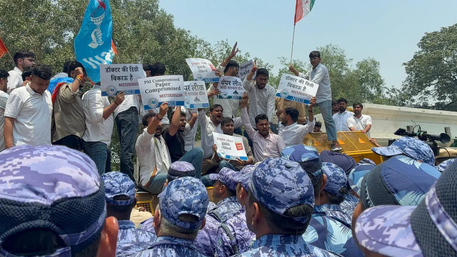 Protests in India after medical entrance test scrapped over leak claims